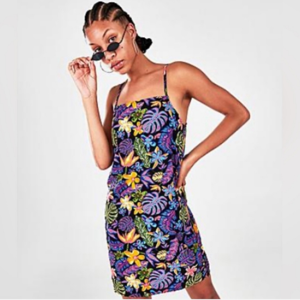 Vans Black Tropical Floral Mini Dress